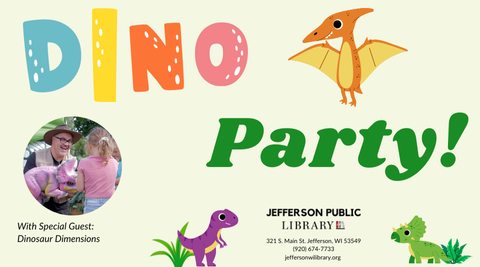 Image of text that reads "Dino Party".